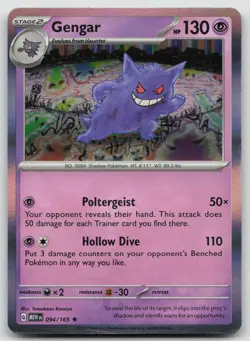 Gengar 094/165 Rare 151 Pokemon Holo Near Mint - Image 1