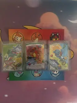 Pokemon TCG First Partner Series illustration 1 Kanto GEN 1 Starters + sticker - Image 1