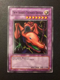 Yu-Gi-Oh! Twin-Headed Thunder Dragon, MRD-E120, SR, 2. Edition, Excellent - Image 1