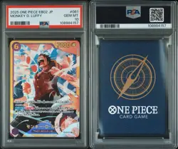 2025 One Piece JP Monkey D. Luffy #EB02-061 PSA 10 - Image 1