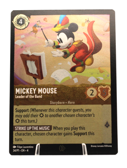 Mickey Mouse Leader of The Band 34/P1 - League Promo FOIL - Disney Lorcana - Image 2