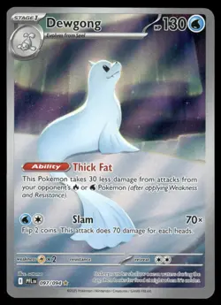 Pokemon Cards Dewgong 097/094 Phantasmal Flames Illustration Rare NM *3 - Image 1