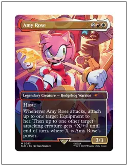 1x Amy Rose, Sonic the Hedgehog Secret Lair, Magic MTG NM - Image 1