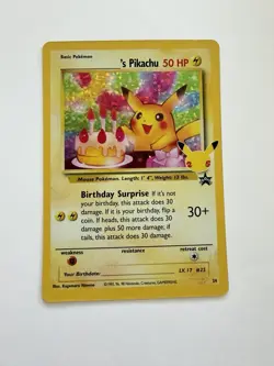 Pokemon TCG Celebrations Birthday Pikachu NM - Image 1
