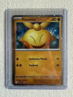 Makuhita 068 *DOUBLE SWIRL* Black Star Promo Cosmos Holo Pokemon Card NM/M - Image 1