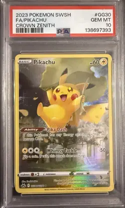 Pikachu #GG30/GG70 - 2023 Pokemon SWSH Crown Zenith GEM MINT PSA 10 - Image 1