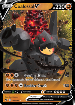 Coalossal V 098/185 Holo V Rare Vivid Voltage Pokemon Holo NM/M - Image 1