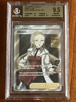 Oleana 191/192 Full Art Rebel Clash BGS 9.5 Pokemon TCG - Image 1