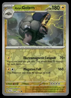 Alolan Golem 046/159 Uncommon Journey Together Pokemon Reverse Holo Near Mint - Image 1