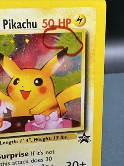 2000 Pokemon Promo Birthday Pikachu HOLO Black Star #24 LP World Collection - Image 3