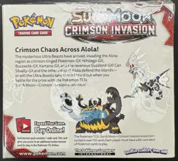 2017 Pokemon Sun And Moon: Crimson Invasion Booster Box *Factory Sealed/English* 820650812491 - Image 2
