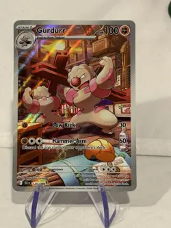 Gurdurr 126/086 SV: Black Bolt Holo IR Full Art Pokemon Card - NM - Image 1