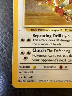 Pokemon TCG Lt. Surge's Fearow #007/132 Gym Heroes Holo Vintage Played - Image 2