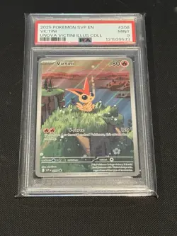Pokemon TCG Victini 208 SV: Scarlet & Violet Promo Holo EN 2025 PSA 9 - Image 1