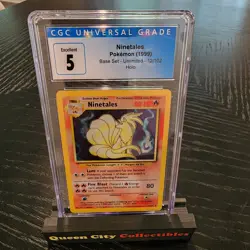 NINETALES - HOLO - CGC 5 - 1999 POKEMON BASE SET UNLIMITED - 12/102 - Image 1