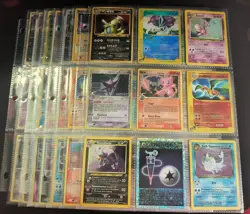 🌀Lot Of 90 ALL HOLOS Vintage Pokemon Collection Lot Binder-Delta S Mew & more!! - Image 1