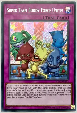 FLOD-EN081 Super Team Buddy Force Unite! - Secret Rare Unlimited Lightly Played - Image 1