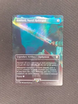 MTG ~ Anduril, Narsil Reforged ~ (Borderless Foil) ~ Tales of Middle-earth ~ NM - Image 1