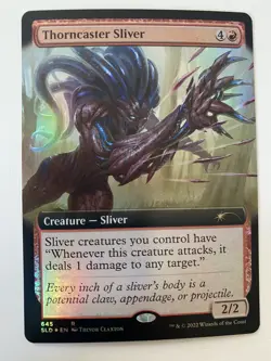 Thorncaster Sliver *FOIL* Borderless SECRET LAIR: Exclusive 2022 MTG MT/NM - Image 1