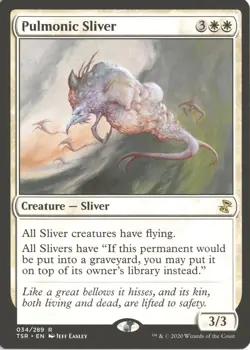 MTG Pulmonic Sliver (34) Non-Foil Base Rare Time Spiral: Remastered 2021 NM - Image 1