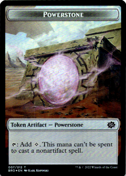 Powerstone // Laserbeak Double-Sided Token The Brothers' War NM Foil - Image 1
