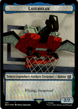 Powerstone // Laserbeak Double-Sided Token The Brothers' War NM Foil - Image 2
