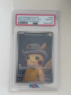 PSA 10 Pikachu With Grey Felt Hat SVP 085 Van Gogh Pokemon TCG Promo GEM MINT - Image 1