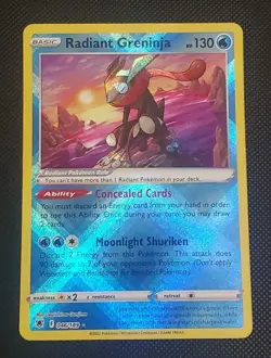 Pokemon TCG Radiant Greninja Astral Radiance Holo Card 046/189 NM Condition - Image 1