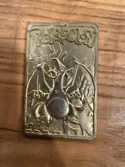 1999 Charizard Pokemon 23K Gold Plated Trading card Limited Edition Burger King - Image 1