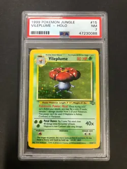 1999 Pokemon Jungle Vileplume Holo PSA 7 Near Mint 15/64 Rare Vintage Card No 15 - Image 1
