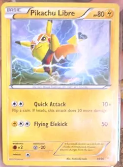 Pokemon TCG Pikachu Libre Holo Rare 14/30 XY Trainer MINT Kit Basic 80 HP Card - Image 1
