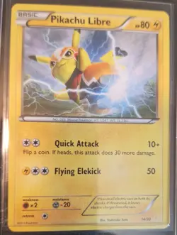 Pokemon TCG Pikachu Libre Holo Rare 14/30 XY Trainer MINT Kit Basic 80 HP Card - Image 4
