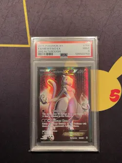 2015 Pokemon Breakthrough Mewtwo EX (158 Full Art) 158/162 PSA 9 Mint - Image 1