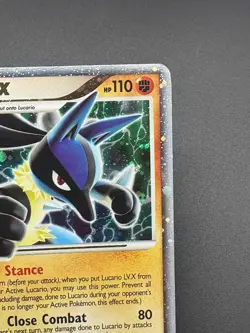 Pokemon TCG Lucario LV.X DP12 Diamond and Pearl Black Star Promo Holo LP - Image 4