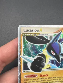 Pokemon TCG Lucario LV.X DP12 Diamond and Pearl Black Star Promo Holo LP - Image 5