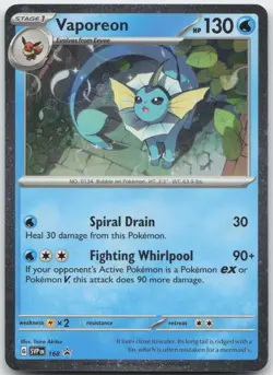 Vaporeon (Cosmos Holo) 168 Scarlet & Violet Promo Pokemon - Image 1