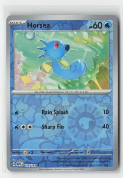 Horsea Reverse Holo SV: Scarlet & Violet 151 MEW 116/165 Pokemon TCG - Image 1