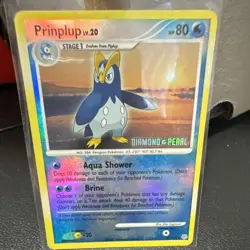 The Pokemon Company Prinplup 58/130 Diamond and Pearl Reverse Holo English 80 HP - Image 1