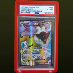 2012 POKEMON RAIKOU EX DARK EXPLORERS FULL ART #105 PSA 6 - Image 1