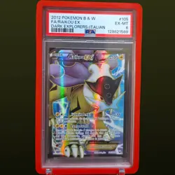 2012 POKEMON RAIKOU EX DARK EXPLORERS FULL ART #105 PSA 6 - Image 3