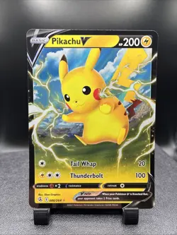 Pikachu V 086/264 Swsh08: Fusion Strike Holo Pokemon TCG - Image 1
