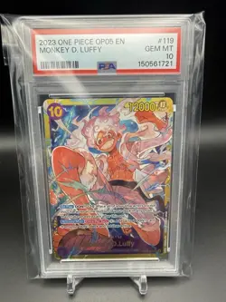 2023 ONE PIECE OP05-AWAKENING OF THE NEW ERA #119 MONKEY D. LUFFY PSA 10 - Image 1