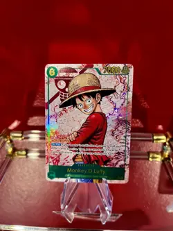 Monkey D Luffy OP13-118 SEC RED Alt Art One Piece Carrying On His Will English - Image 1