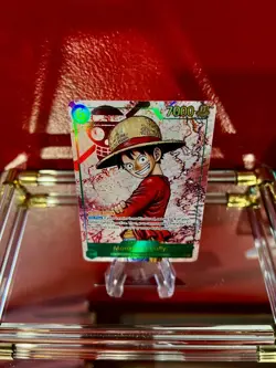 Monkey D Luffy OP13-118 SEC RED Alt Art One Piece Carrying On His Will English - Image 2