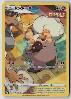 Rockruff TG07/TG30 Holo Silver Tempest Trainer Gallery Pokemon NM - Image 1