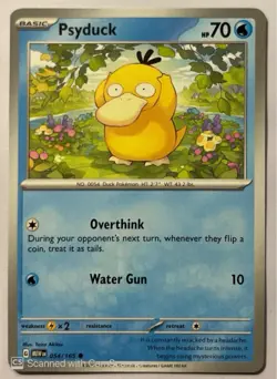 Pokemon Psyduck 54/165 151 set Common Basic 50HP English - Image 1