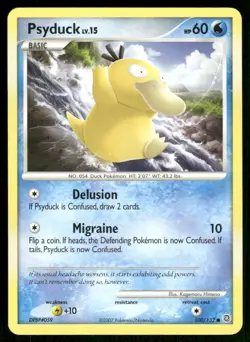 2007 Pokemon Psyduck Common Secret Wonders 100/132 HP - Image 1