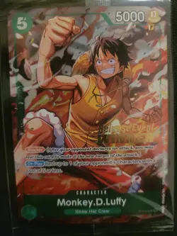 One Piece TCG Monkey D. Luffy P-135 Winner Stamp OP16 Pre-Release Promo SEALED - Image 2