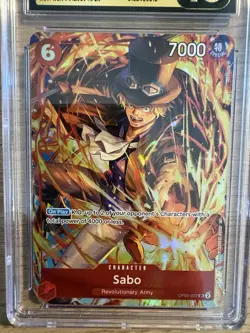 Pristine CGC Graded 10 One Piece Sabo Super Rare Promo Card. Free UK Delivery - Image 1