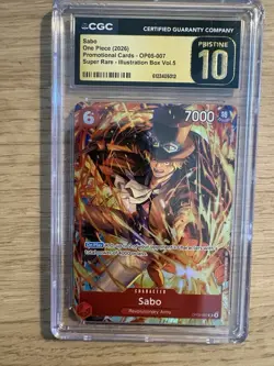 Pristine CGC Graded 10 One Piece Sabo Super Rare Promo Card. Free UK Delivery - Image 2